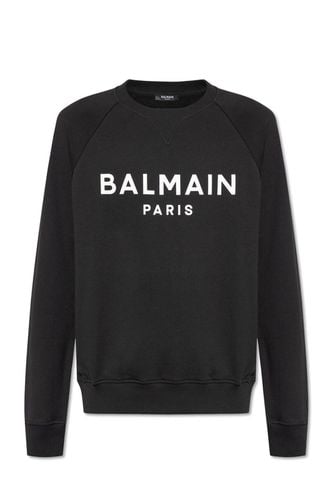 Logo Printed Crewneck Sweatshirt - Balmain - Modalova