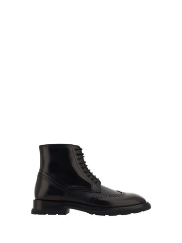 Leather Ankle Boots - Alexander McQueen - Modalova