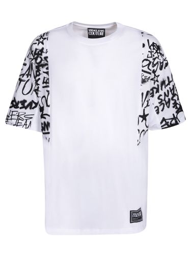 Graffiti Print T-shirt By - Versace Jeans Couture - Modalova