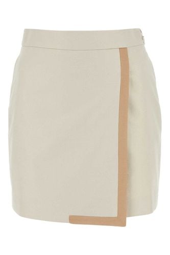 Fendi Ivory Canvas Mini Skirt - Fendi - Modalova