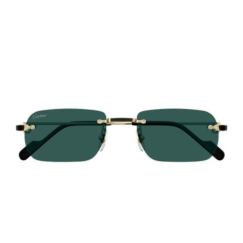 Cartier Ct0498s C De Cartier 003 Gold Green Sunglasses - Cartier Eyewear - Modalova