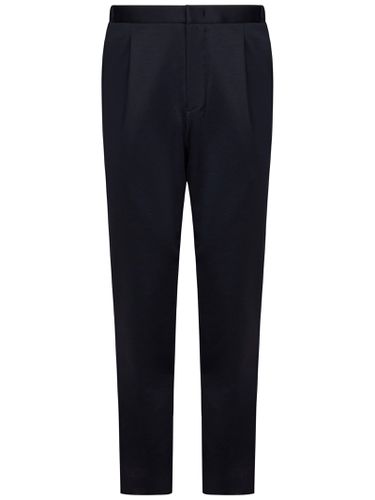 Tapered Leg Pleated Trousers - Emporio Armani - Modalova