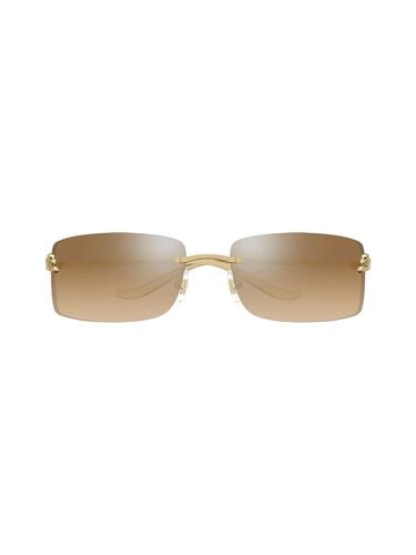 Ct 0503 - Gold Sunglasses - Cartier Eyewear - Modalova