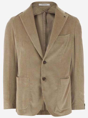 Single-breasted Jacket In Stretch Cotton Velvet - Tagliatore - Modalova