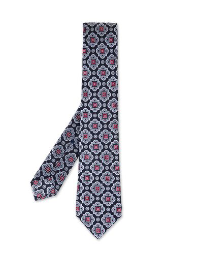 Dark Tie With Light Majolica Pattern - Kiton - Modalova