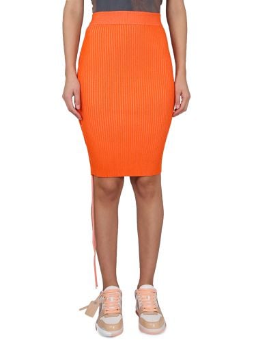 Off-White Skirt In Orange Viscose - Off-White - Modalova