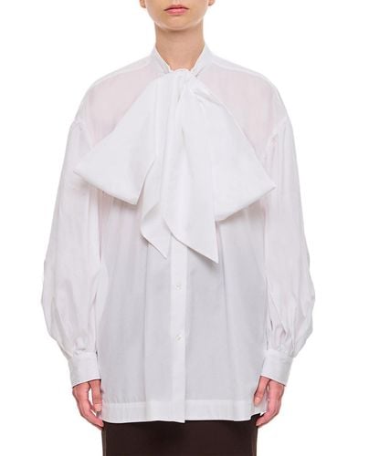 Bow Detailed Poplin Shirt - Simone Rocha - Modalova