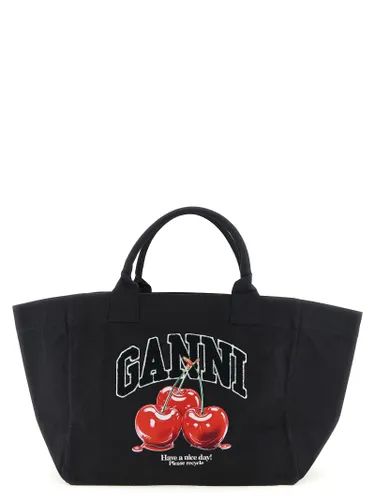 Xxl Cherry Tote Shopping Bag - Ganni - Modalova