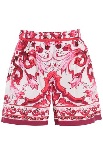 Majolica-print Cotton Shorts - Dolce & Gabbana - Modalova