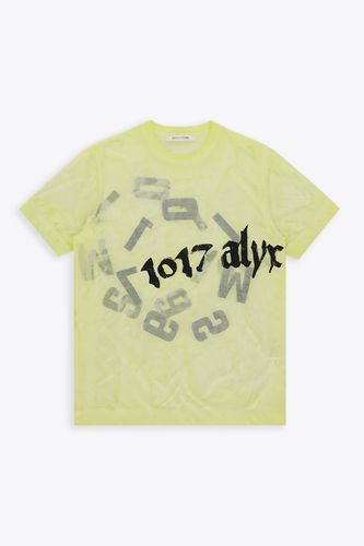 Translucent Graphic S/s T-shirt Neon Yellow Cotton Translucent T-shirt - Translucent Graphic S/s T-shirt - 1017 ALYX 9SM - Modalova