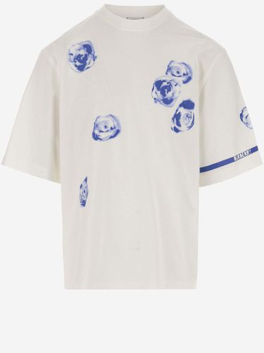 Cotton T-shirt With Rose Pattern - Burberry - Modalova