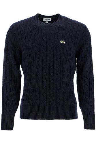 Classic Fit Cable Knit Wool Pullover - Lacoste - Modalova