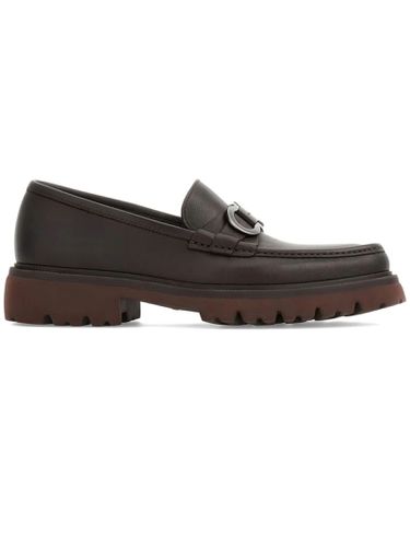 Dark Calf Leather Loafers - Ferragamo - Modalova