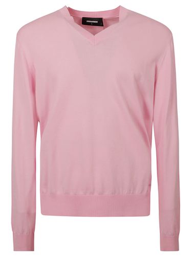 Dsquared2 V-neck Knit Pullover - Dsquared2 - Modalova