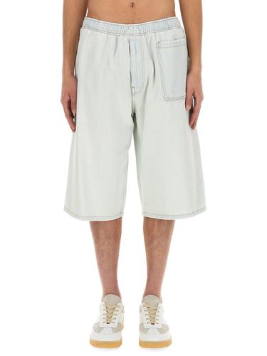 Oversized Denim Bermuda Shorts - MM6 Maison Margiela - Modalova