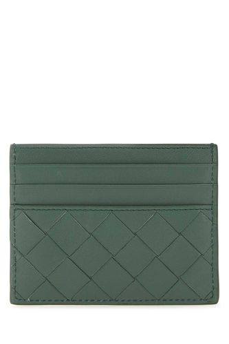 Sage Green Nappa Leather Card Holder - Bottega Veneta - Modalova