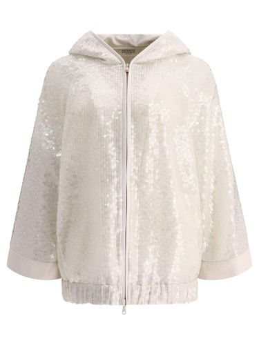 Dazzling Embroidery Hooded Sweater - Brunello Cucinelli - Modalova