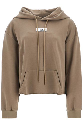 Boxy Hoodie With Hood - MM6 Maison Margiela - Modalova