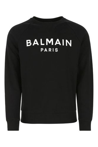 Balmain Black Cotton Sweatshirt - Balmain - Modalova