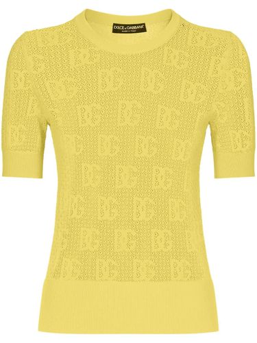 Monogram-jacquard Round-neck Top - Dolce & Gabbana - Modalova