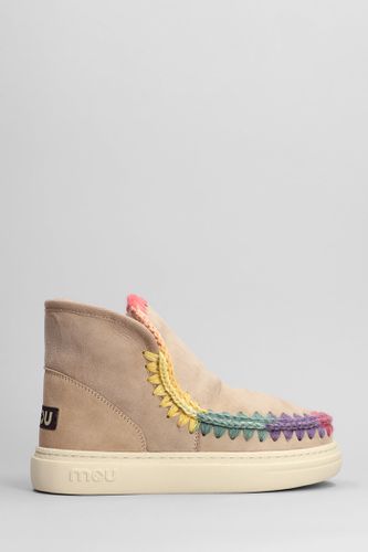 Eskimo Sneaker Bold Low Heels Ankle Boots In Suede - Mou - Modalova