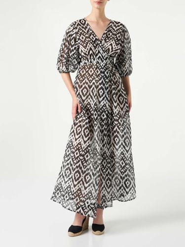 Cotton And Silk Long Dress Bliss With Ikat Print - MC2 Saint Barth - Modalova