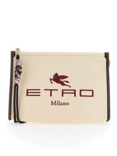 Pouch Necessaire With Logo Embroidery - Etro - Modalova