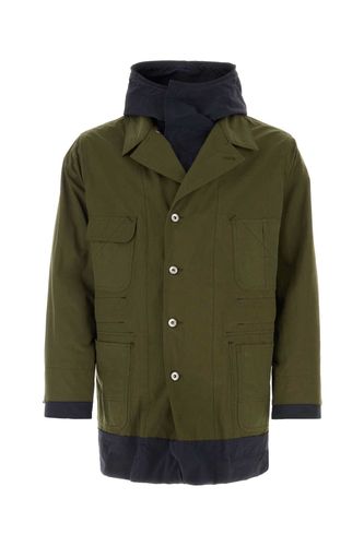 Army Green Cotton And Nylon Reversibile Jacket - Sacai - Modalova