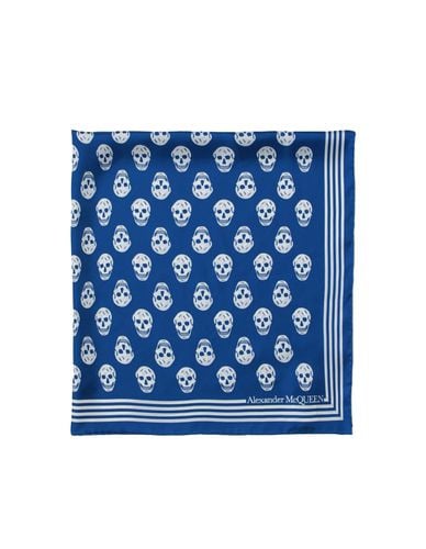 Silk Scarf With Skull Motif - Alexander McQueen - Modalova