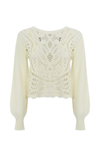 TwinSet Crochet Wool Sweater - TwinSet - Modalova