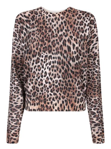 Leopard Pattern Crewneck Jumper - Moschino - Modalova