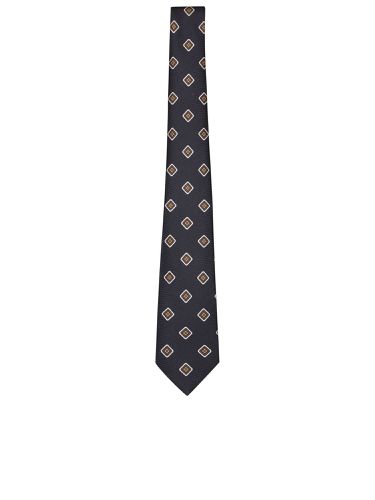 Kiton Black/ Beige Patterned Tie - Kiton - Modalova