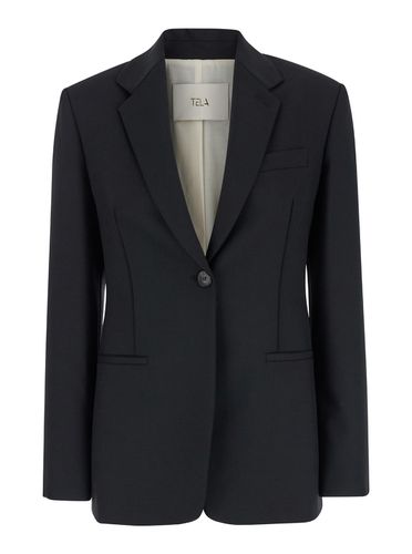 Abelia Single-breasted Jacket With Notched Revers In Wool Blend Stretch Woman - Tela - Modalova