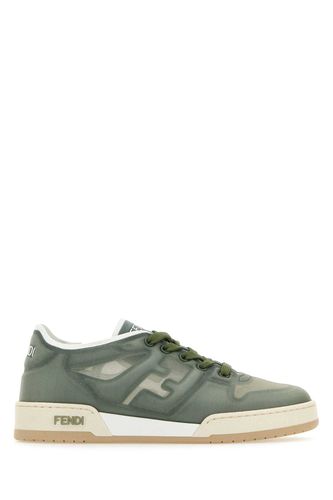 Sage Green Mesh Match Sneakers - Fendi - Modalova