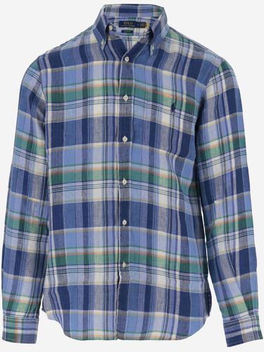 Linen Shirt With Check Pattern - Ralph Lauren - Modalova