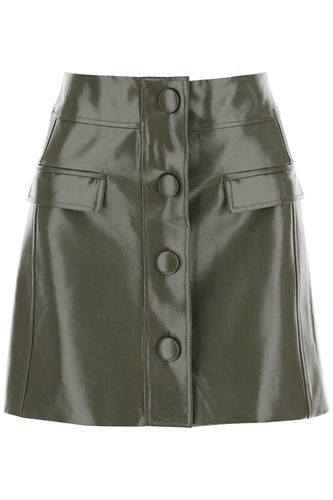 Montenapoleone Mini Skirt In Coated Cotton - MVP Wardrobe - Modalova