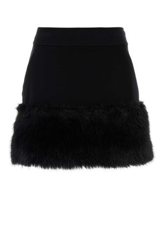 Prada Black Cotton Blend Mini Skirt - Prada - Modalova