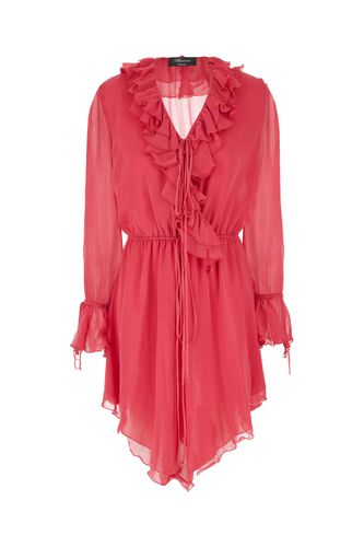 Fuchsia Cotton Blend Mini Dress - Blumarine - Modalova