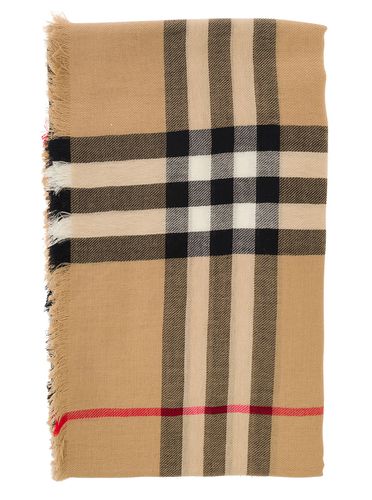 Scarf With Vintage Check Motif In Wool Man - Burberry - Modalova