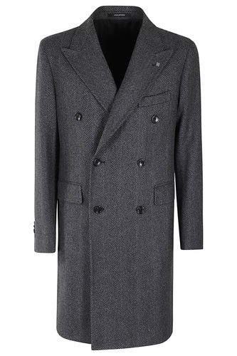 Cappotto D Petto Rever A Lancia Lana Spinata - Tagliatore - Modalova