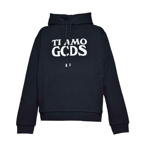 GCDS Logo Printed Drawstring Hoodie - GCDS - Modalova