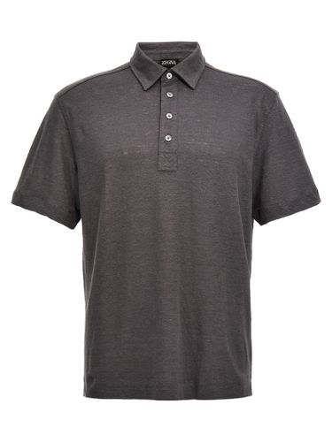 Zegna Linen Polo Shirt - Zegna - Modalova