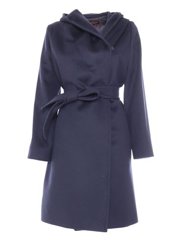 Max Mara Studio Newmang Navy Coat - Max Mara Studio - Modalova