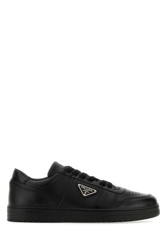 Black Leather Downtown Sneakers - Prada - Modalova