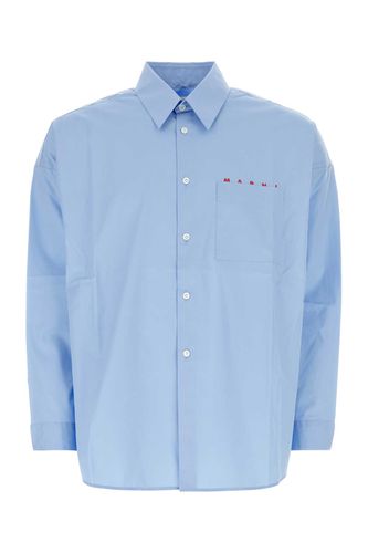 Marni Light Blue Poplin Shirt - Marni - Modalova