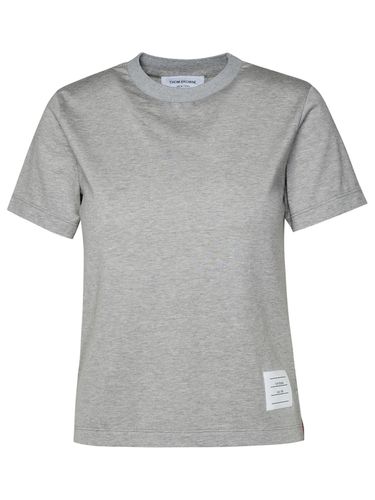 Relaxed Grey Cotton T-shirt - Thom Browne - Modalova