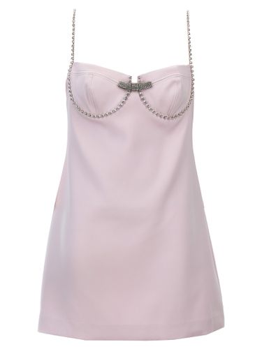 Satin Diamante Mini Dress - self-portrait - Modalova