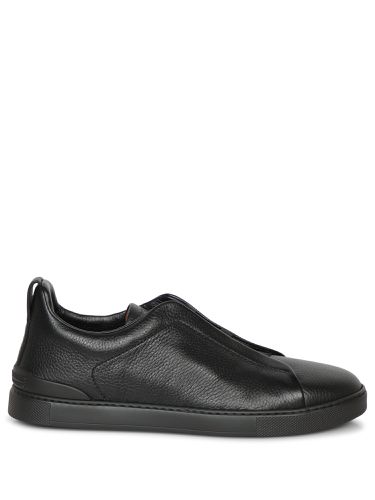 Triple Stitch Leather Sneakers - Zegna - Modalova