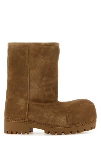 Camel Suede Alaska Ankle Boots - Balenciaga - Modalova