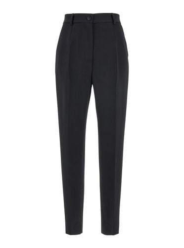 Pants With High Waist And Belt Loops In Wool Woman - Dolce & Gabbana - Modalova